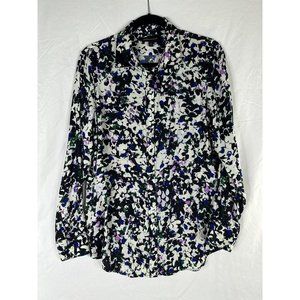 Banana Republic Tunic Top Women Size Medium Floral Long Sleeve Business Casual